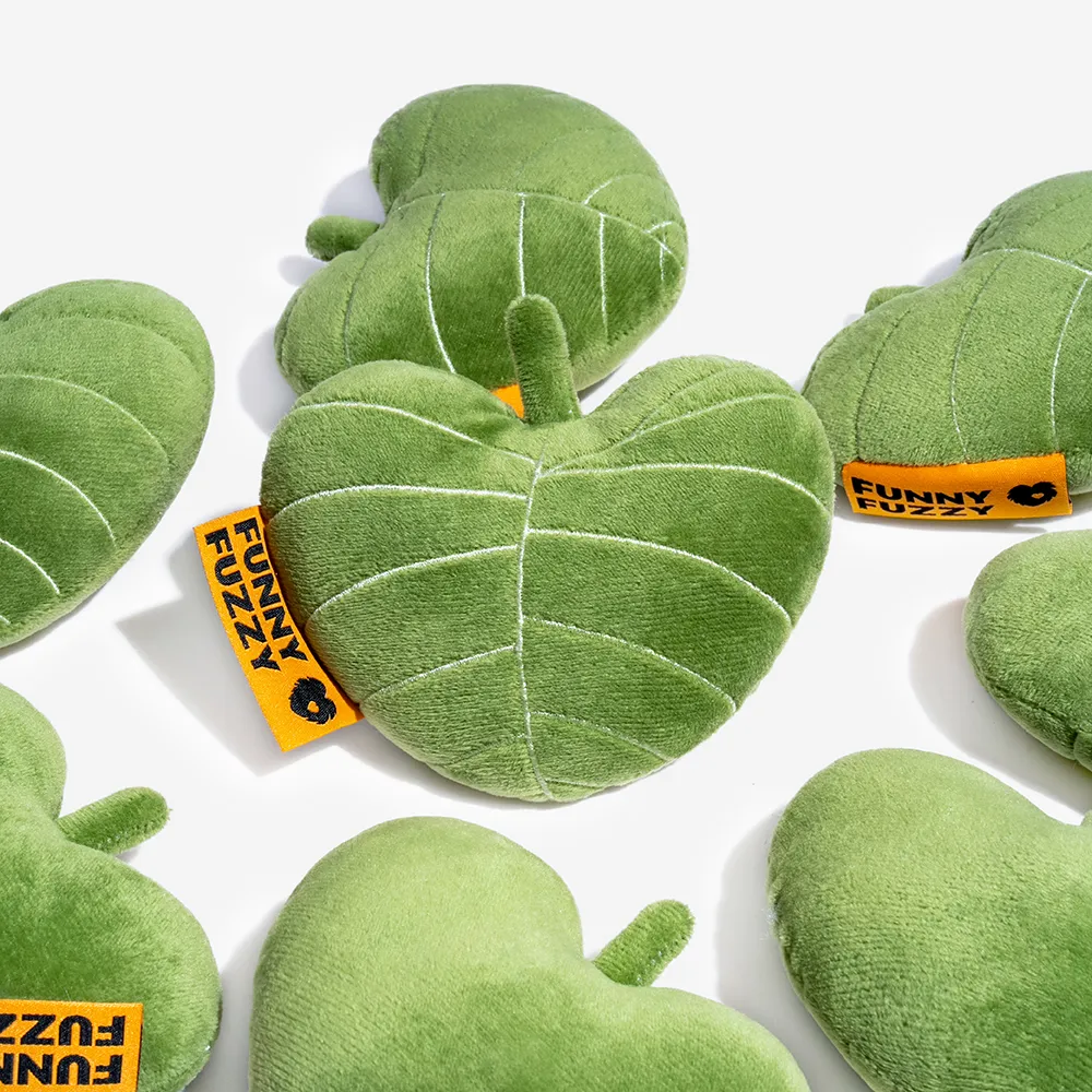 SnugNest Textured Leaf-Shaped Squeaky Dog Toy
