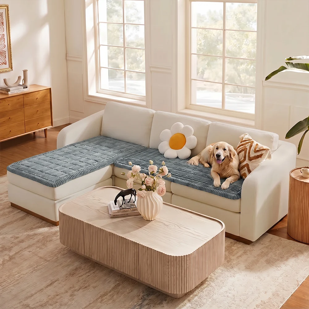 Waterproof Lazy Soft Flannel Breathable Pet Mat Non-slip Sectional Couch Cover