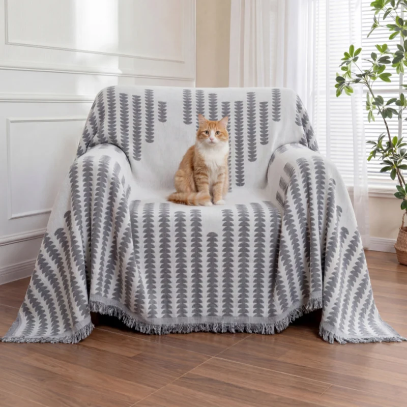 All-seasons Chenille Fabric Double-sided Anti-scratch Home Decoration Armchair Cover