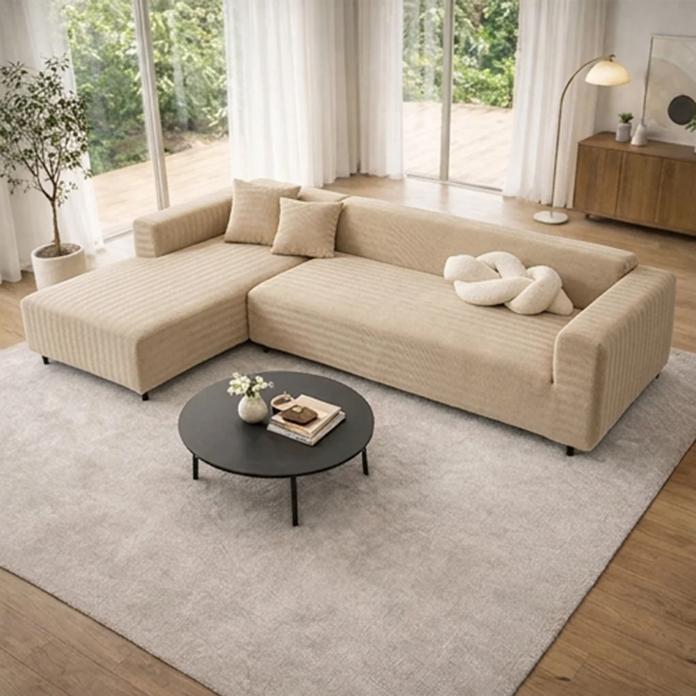 Herringbone Full Coverage Scratch-Resistant Sofa Protection Magic Stretch  Sectional Couch Cover