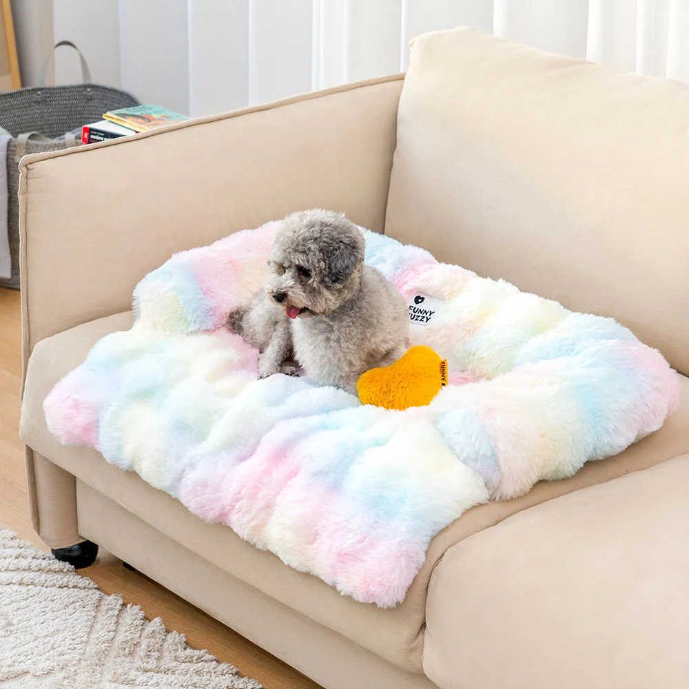 Fluffy Fuzzy Calming Dog Bed Sofa Protector Pet Mat - Image 14
