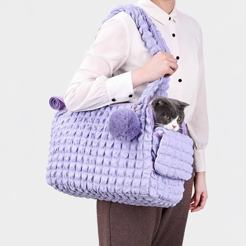 Trendy Cozy Lightweight Cat Carrier Breathable Detachable Pet Carrier Shoulder Bag