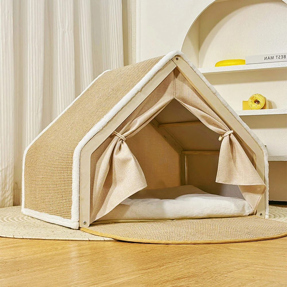 All-in-One Cat Tent with Scratching Roof and Cozy Sleeping Area - Image 9