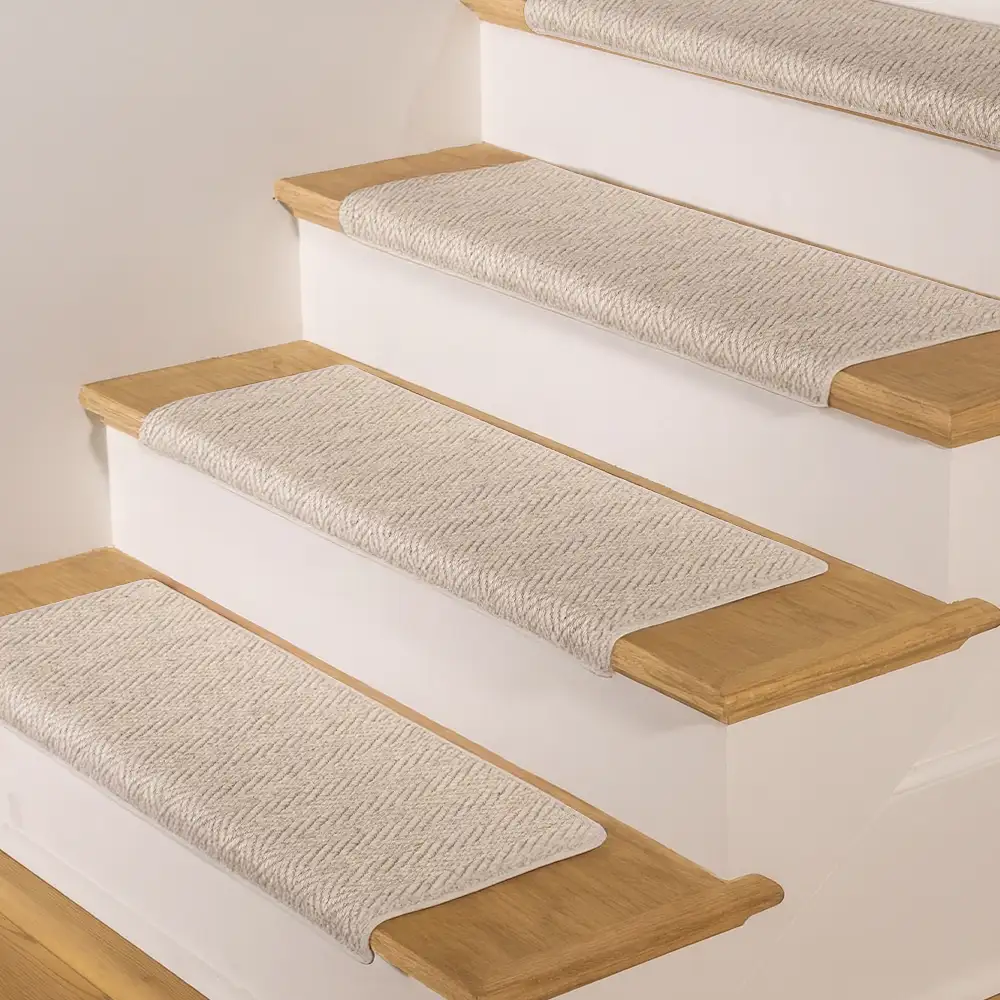 Herringbone Wear-Resistant Stair Protection Tape Free Carpet Stair Treads - Image 15