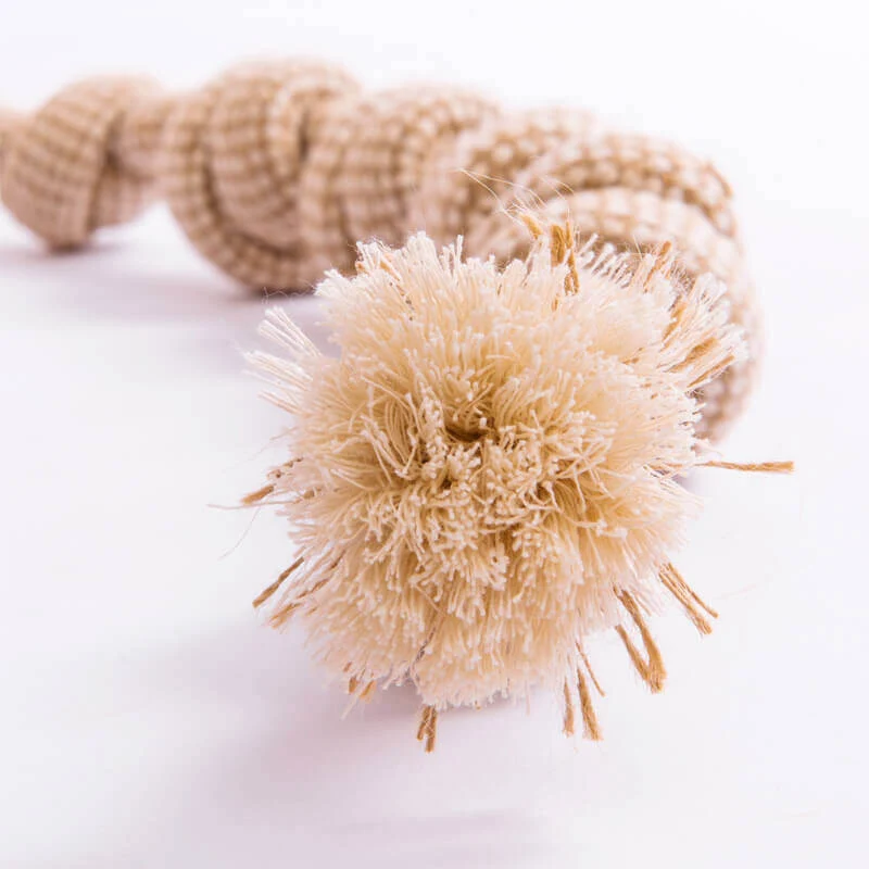 Linen Cotton Rope Toy Set Teeth Cleaning Interactive Chew Dog Toy - Image 5