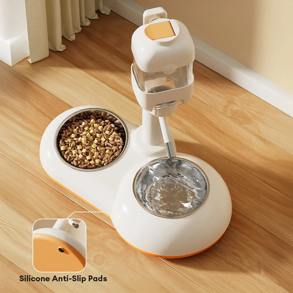 Pet Feeding Bowl Station Food Dispenser With Automatic Water - Image 3