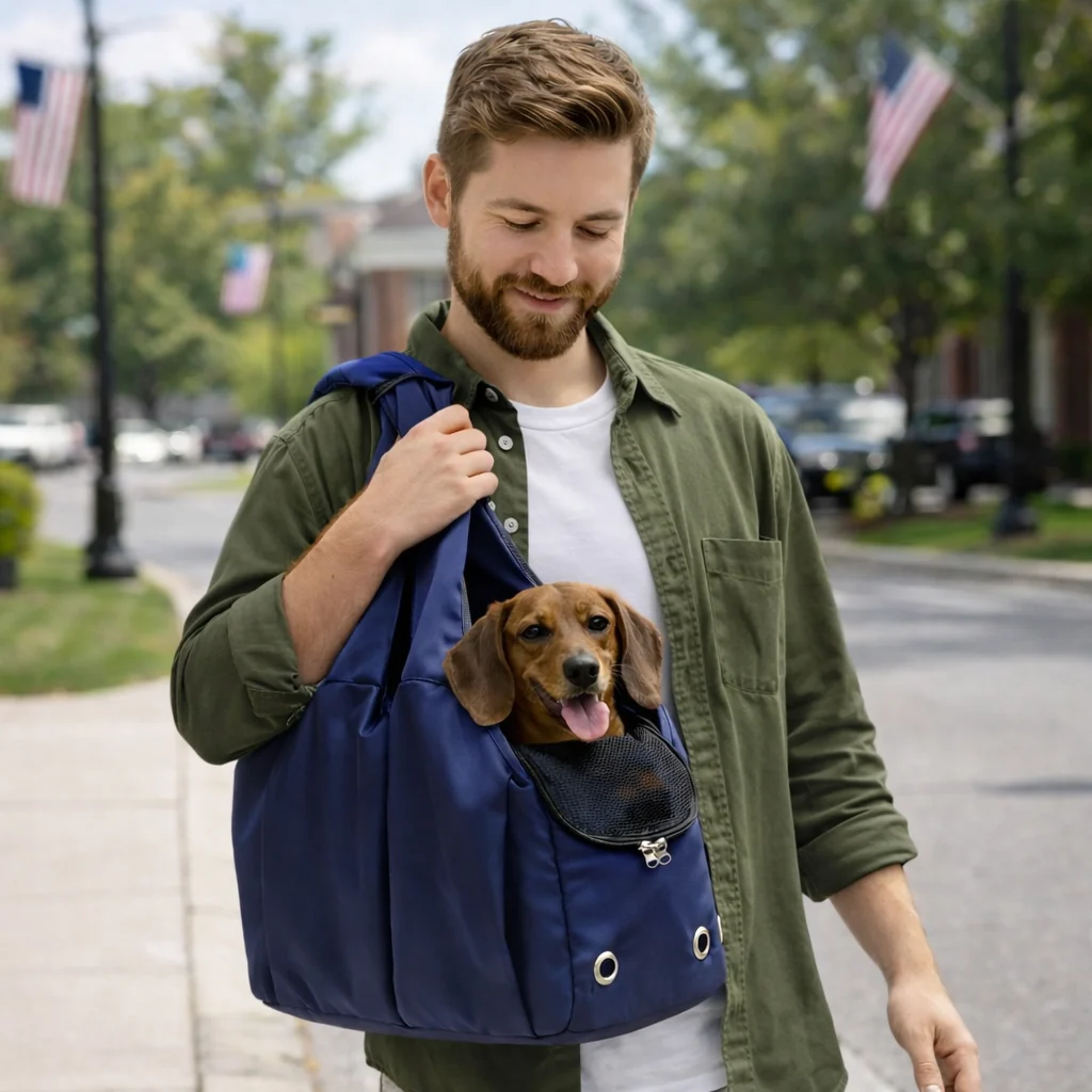 Portable Shoulder Dog& Cat Carrier Pet Carrier Bag - Image 3
