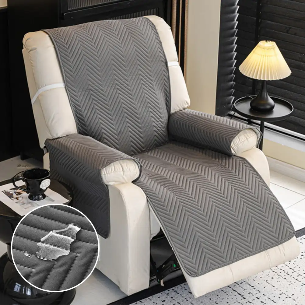 Water-Repellent Furniture Protection Recliner Couch Cover with Elastic Straps - Classic W
